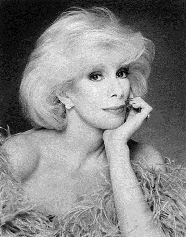 Joan Rivers, portrait via Wikimedia Commons (Public domain)