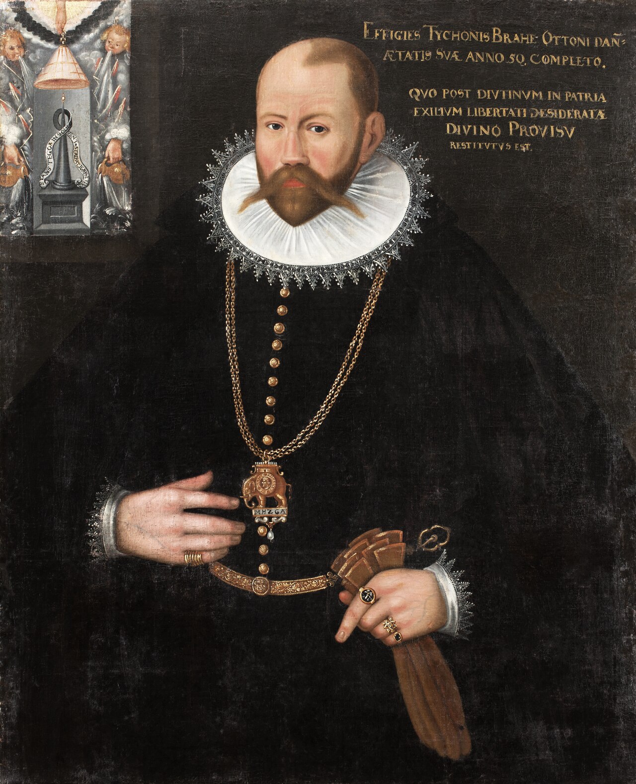 Tycho Brahe, portrait via Wikimedia Commons (Public domain)